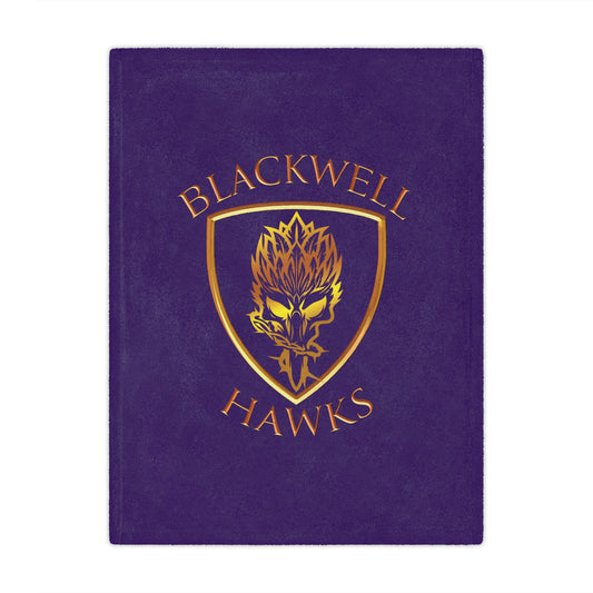 Blackwell Hawks Minky Blanket - Purple