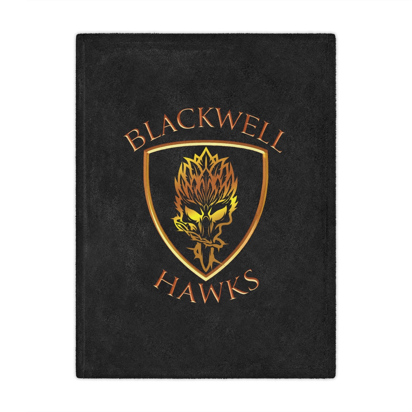 Blackwell Hawks Minky Blanket - Black