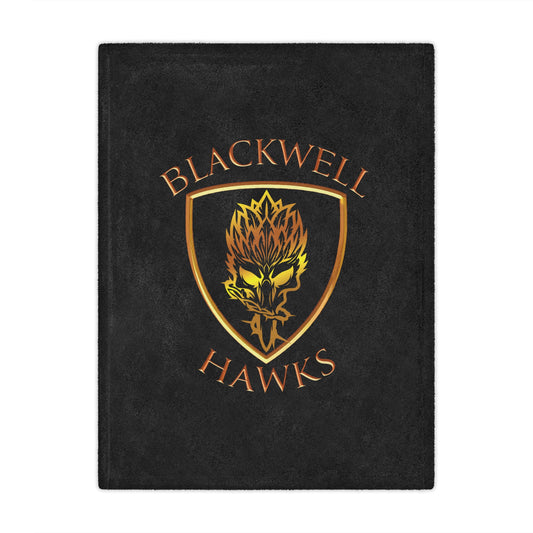 Blackwell Hawks Minky Blanket - Black