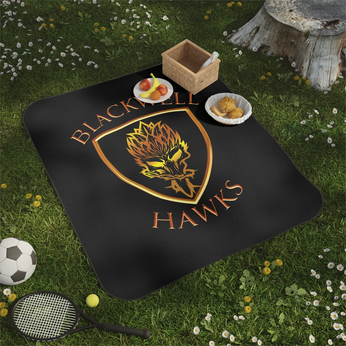 Blackwell Hawks Picnic Blanket - Black