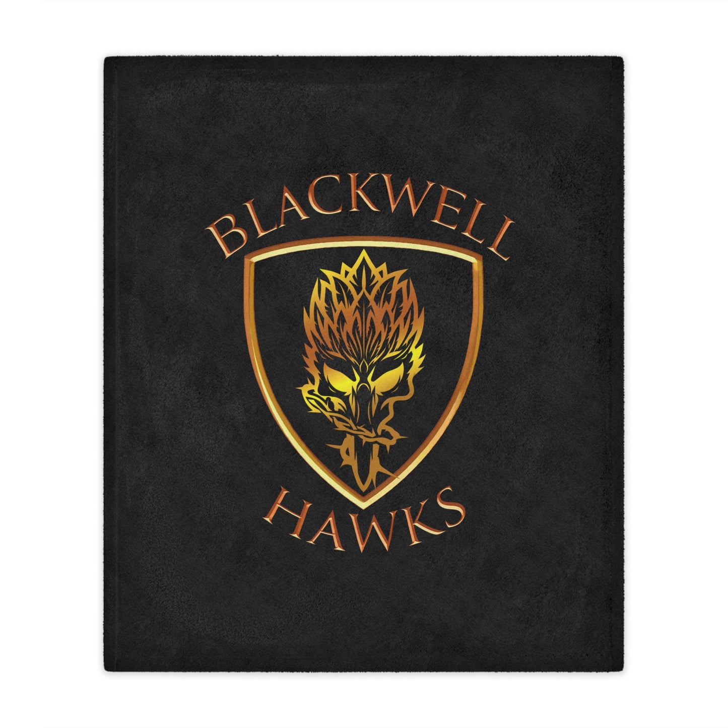 Blackwell Hawks Minky Blanket - Black