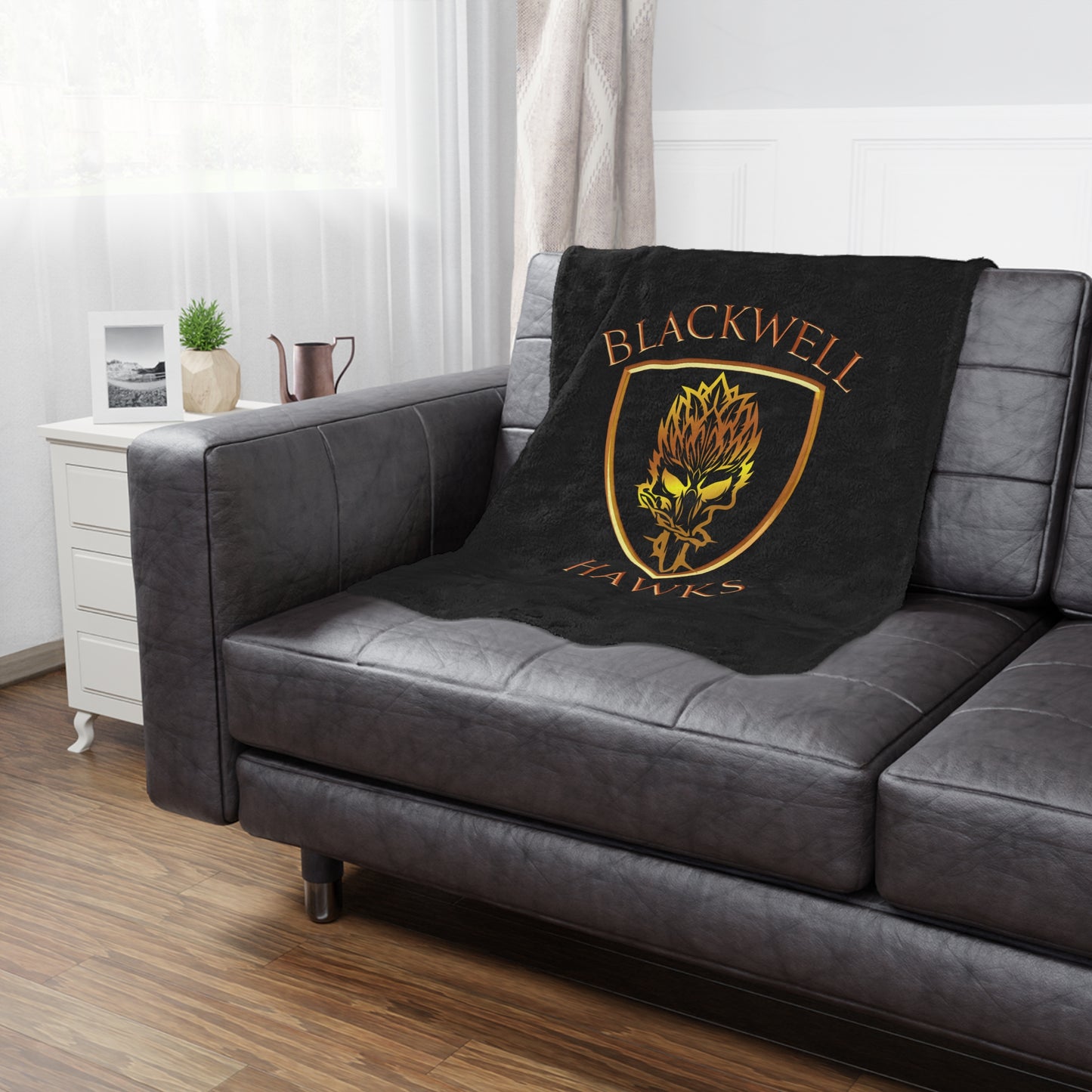 Blackwell Hawks Minky Blanket - Black