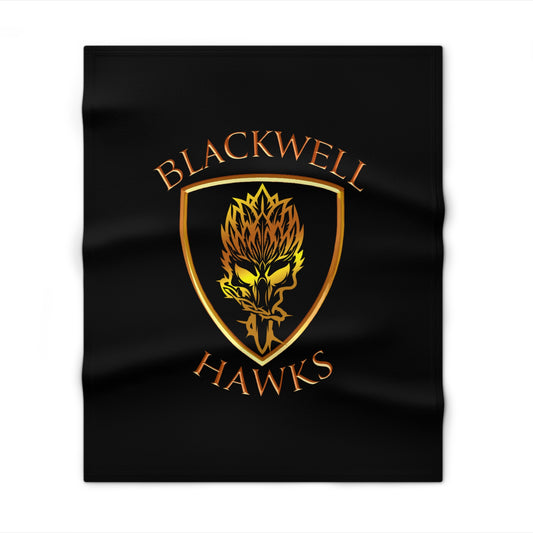 Blackwell Hawks Throw Blanket - Black