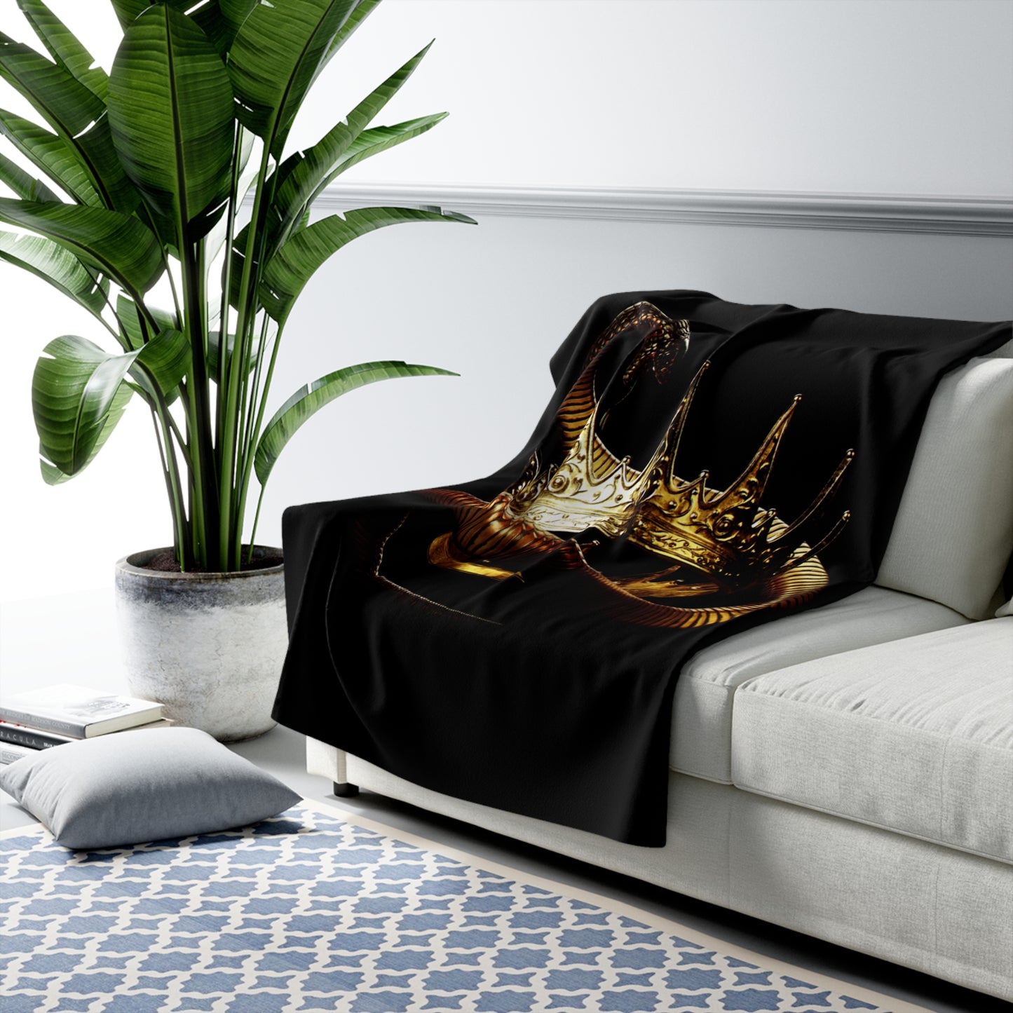Kings Sherpa Fleece Blanket - Black