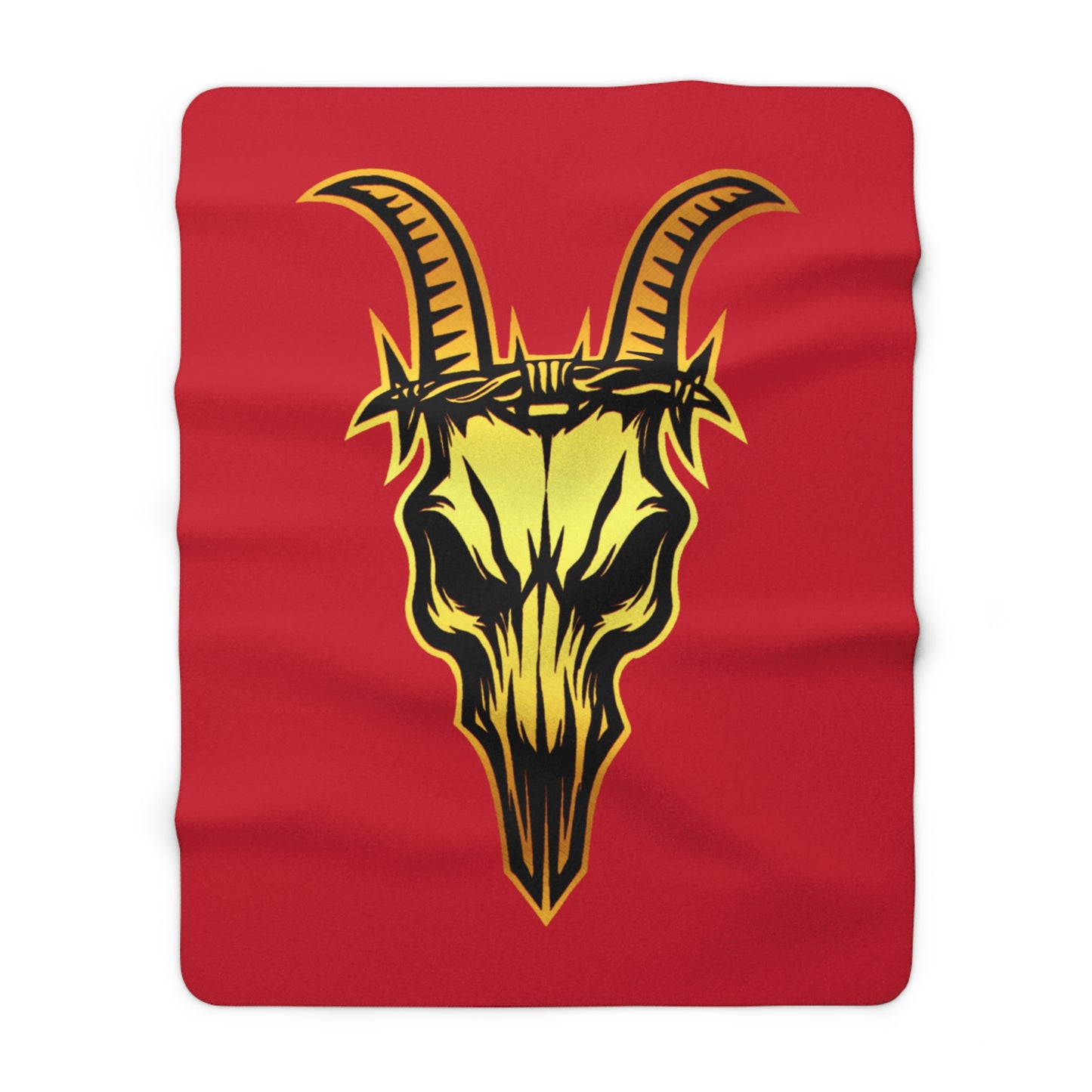 Butchers Sherpa Fleece Blanket - Dark Red